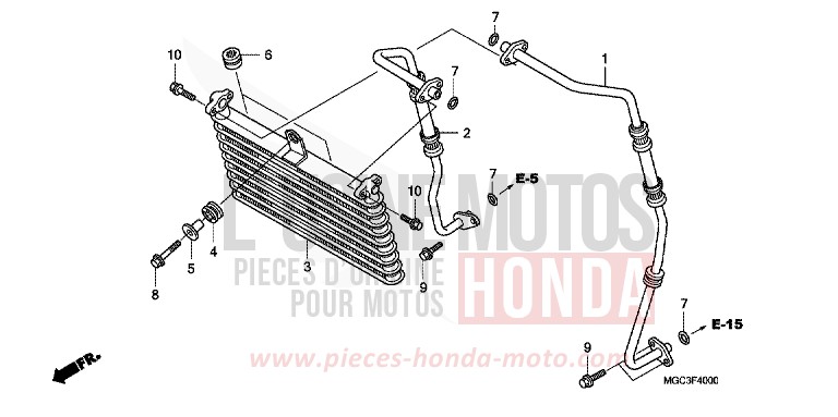 OIL COOLER for CB1100 ABS CANDY GLORY RED-U (R101) from 2013